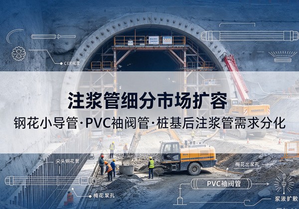 广饶注浆管细分市场扩容，隧道钢花小导管、PVC 袖阀管、桩基后注浆管需求分化